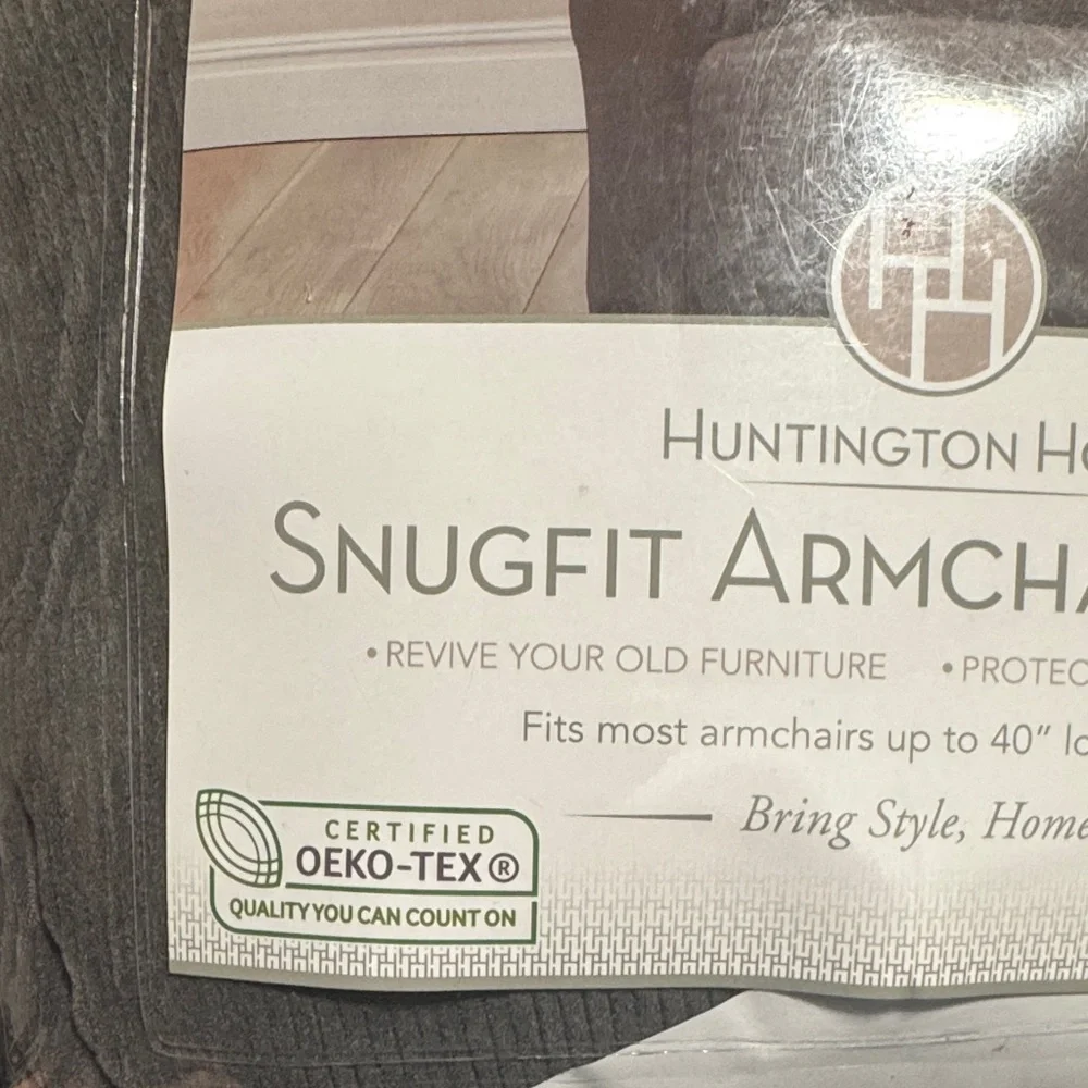 Huntington Home Charcoal Armchair Cover